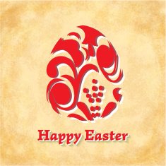 Vector Ornate Paper Easter Egg N2