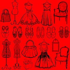 set of woman accessories