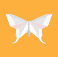 Butterfly diamond polygon illustration
