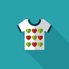Valentine's Day clothes flat icon with long shadow eps10 N49