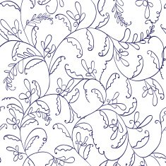 seamless line floral pattern N7
