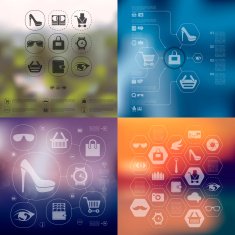 fashion infographic with unfocused background N59
