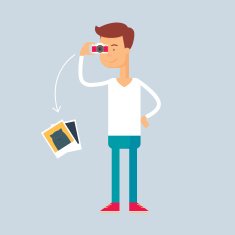 Character - photographer Vector illustration flat style