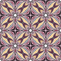 Seamless Abstract Kaleidoscope Pattern (Vector) N4