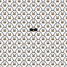 Cool White Chick in Sunglasses surrounded by Chicks