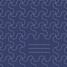 Text frame Traditional Japanese Embroidery Ornament with waves Seamless pattern