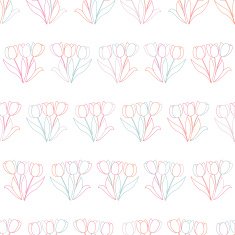 Seamless pattern with tulips N3