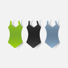 realistic design element swimsuit N6