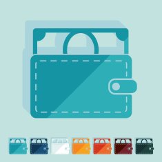 Flat design purse N12