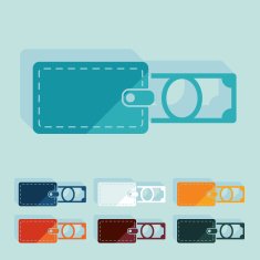 Flat design purse N14