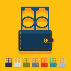 Flat design purse N16