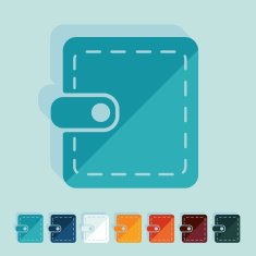 Flat design purse N18
