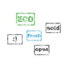 Vector Set of Retro Stamps N2