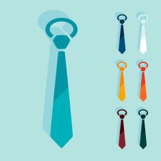 Flat design tie N7