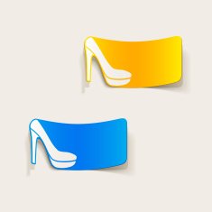 realistic design element shoe N2