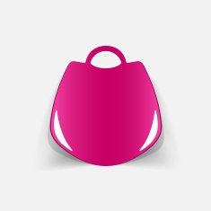 Realistic paper sticker handbag N7