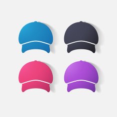 Paper clipped sticker headgear Cap N6