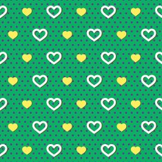 Polka Dots Hearts Pattern