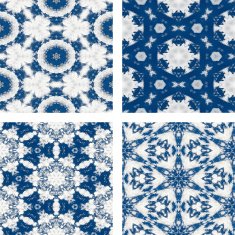 set of abstrack blue cloud and snow seamless colorful background N4