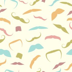 Seamless pattern of mustaches