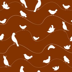 Birds Silhouettes Seamless Pattern