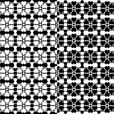 Black lace texture on white seamless vector pattern