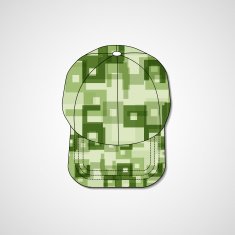 Abstract illustration on peaked cap N62
