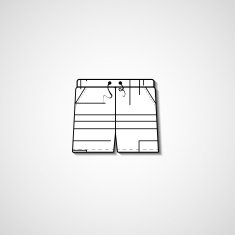 Abstract illustration on shorts N73