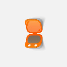 Realistic paper sticker cosmetic powder N9