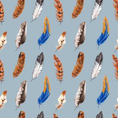 Seamless pattern with feather N2