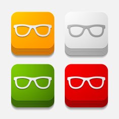 square button glasses N3
