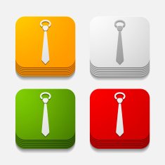 square button tie N2