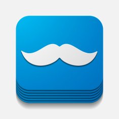 square button mustache N2