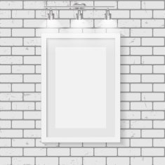 Frame on Brick Wall for Your Text and Images Vector N12