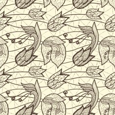 Flower lacy seamless background N7