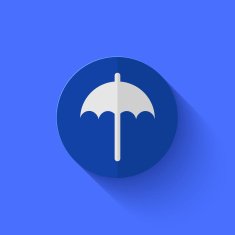 Vector modern flat blue circle icon N15