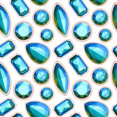 blue gemstone seamless pattern