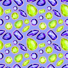 green and violet gemstone seamless pattern