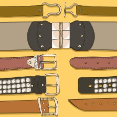 set of different belts