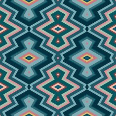 Color Abstract Retro Zigzag Vector Background