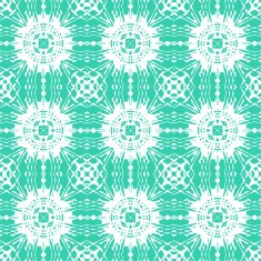 Geometric art deco pattern with floral shapes