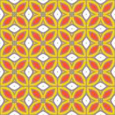 Seamless vector pattern with bold geometric shapes