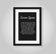 Frame on Wall for Your Text and Images Vector Illustration N26