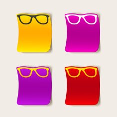 realistic design element glasses N10