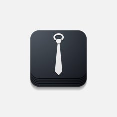 square button tie N3