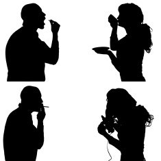Vector Silhouette Of People N204
