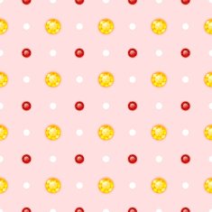 Seamless pattern with round gemstones N2