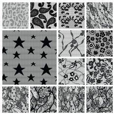 Big set of lace vector fabric seamless patterns N5