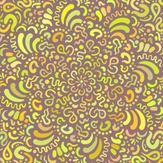 Fantasy flower hand drawn colorful pattern
