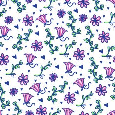 Elegant seamless pattern with flowers N5